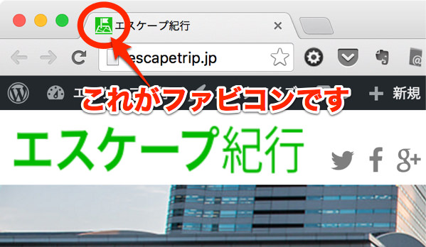 これがファビコンです。