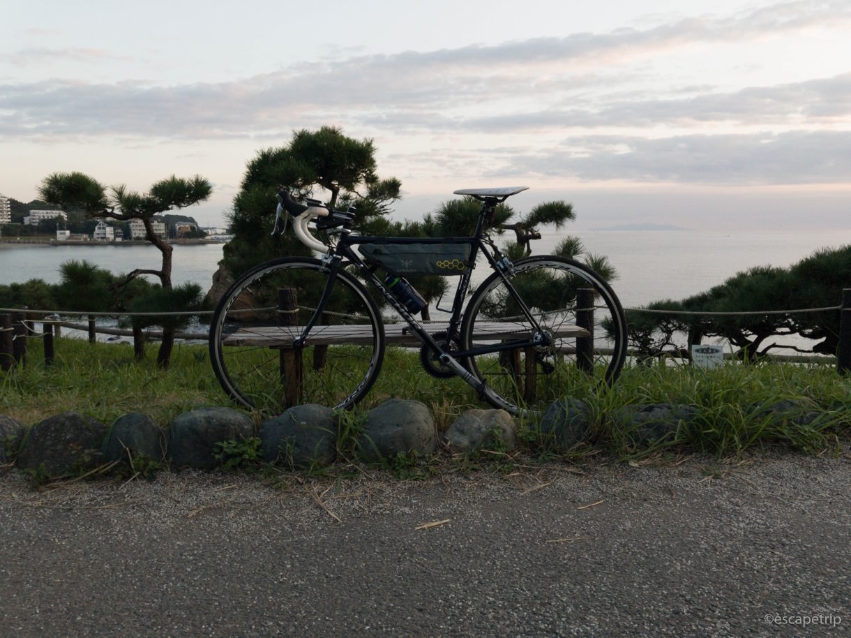立石公園とロードバイク