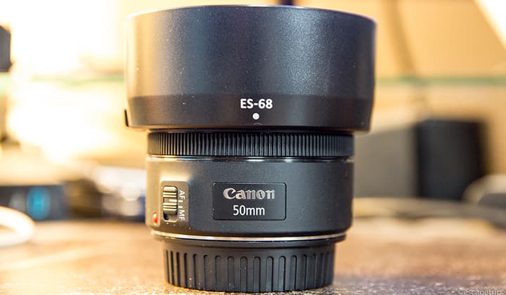 キャノン EF50mm f1.8 STM フード付き | munchercruncher.com