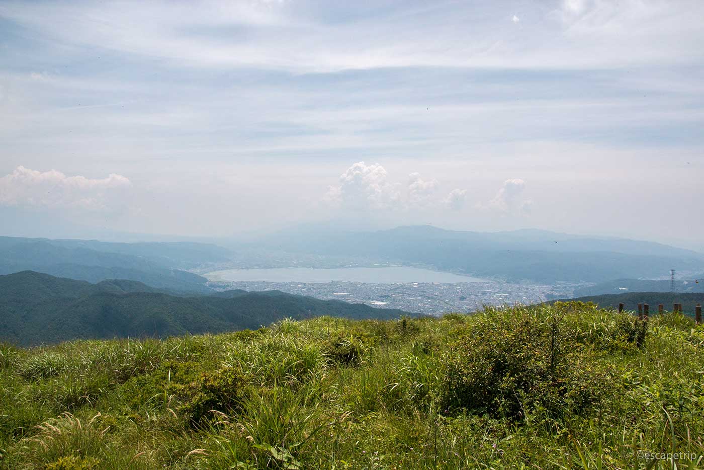 高ボッチ高原から見る諏訪湖