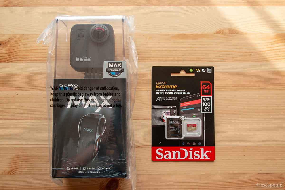 GoPro MaxとマイクロSDカード