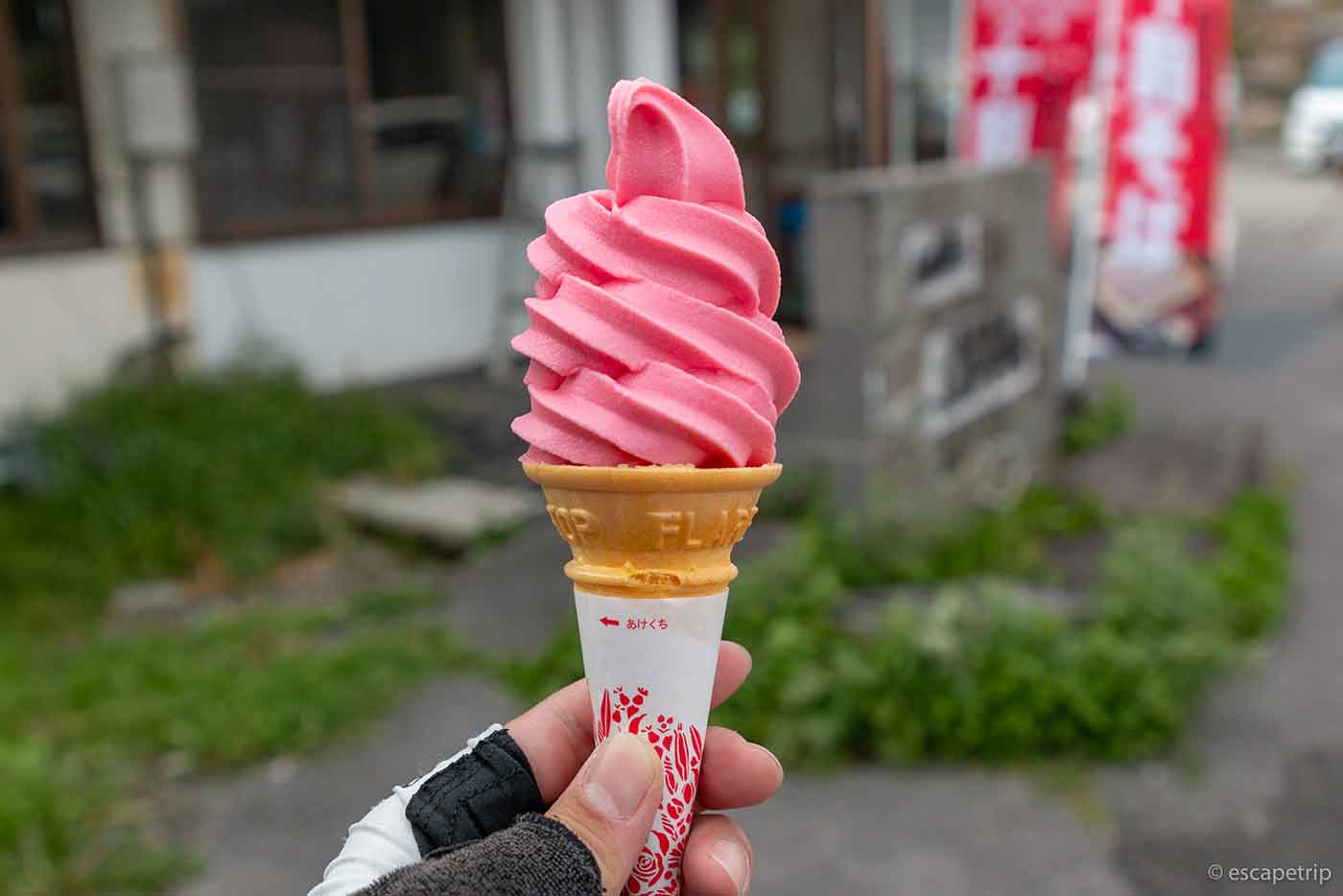 和田峠農の駅のソフトクリーム
