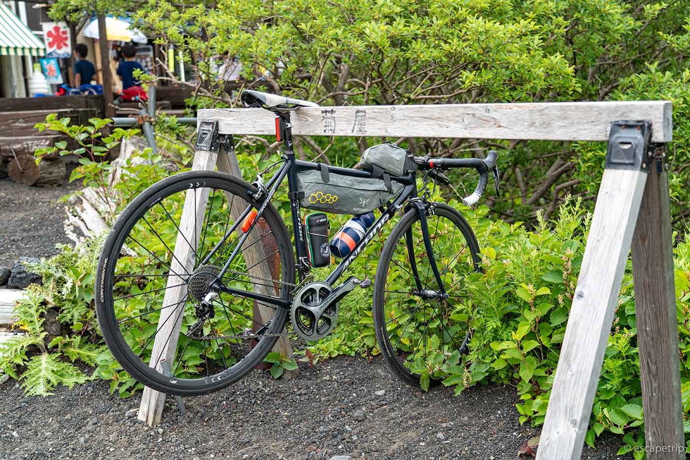 富士山須走口五合目の自転車ラック