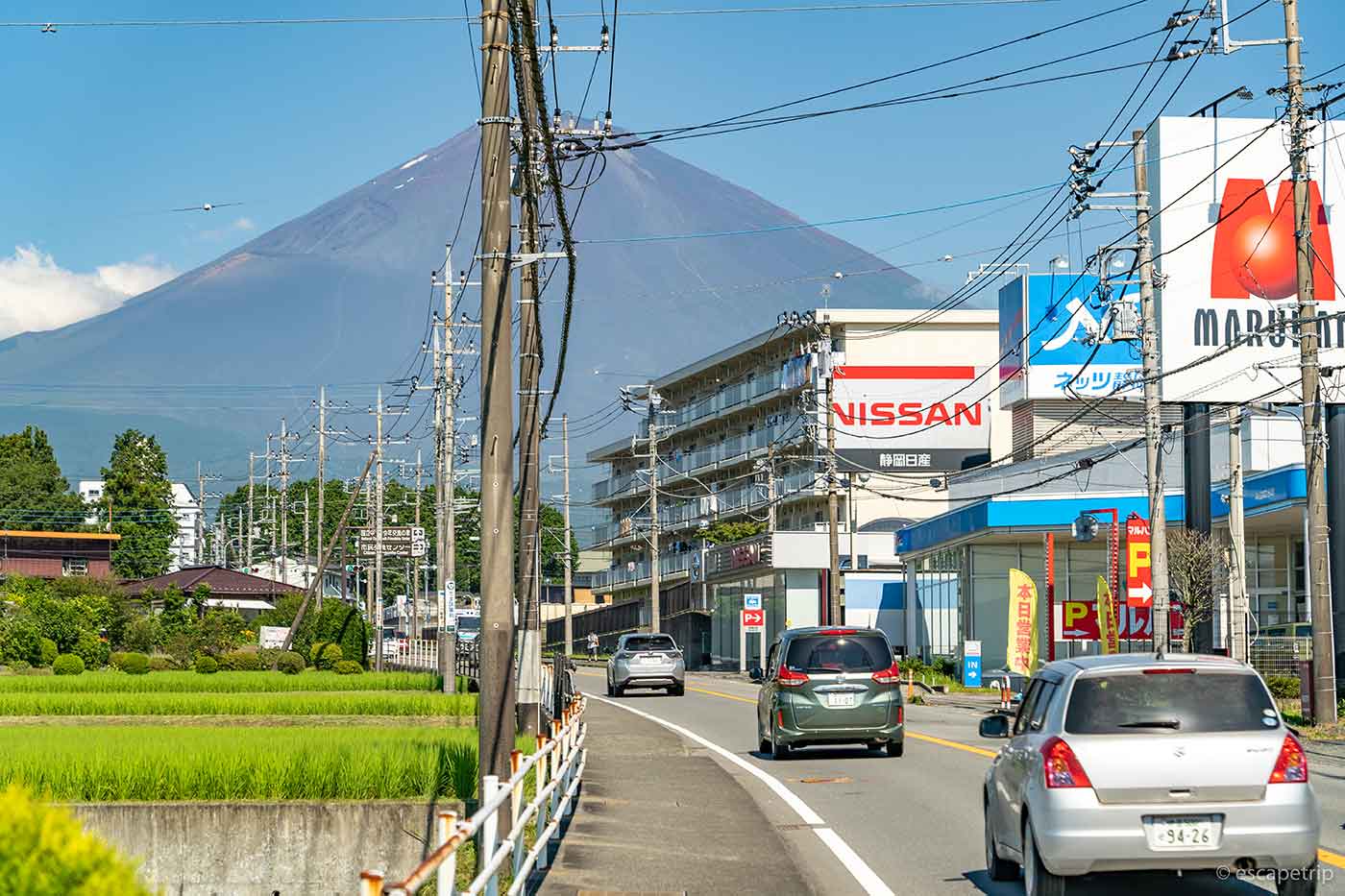 御殿場から見る夏の富士山